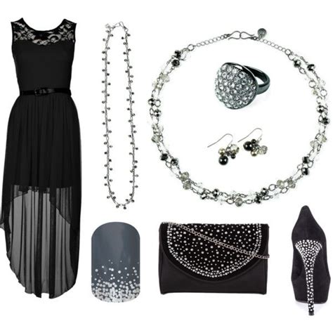 Elegant Black Dress With Black Rhinestone Shoes And Bag And Mialisia Gemini As A Bracelet