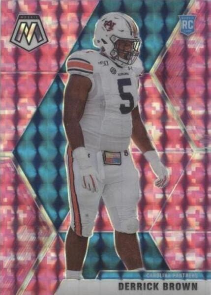 2020 Panini Mosaic Rookies Mosaic Camo Pink Prizm 244 Derrick Brown