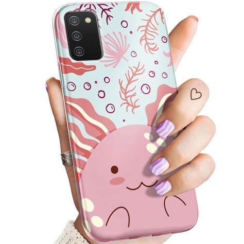 Etui Do Samsung Galaxy A02S Wzory Axolotl Aksolotl Z Aksolotlem Obudowa