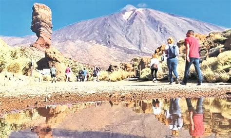 El Teide Frente A Su Espejo Hermine Deja Grandes Charcos En El Parque