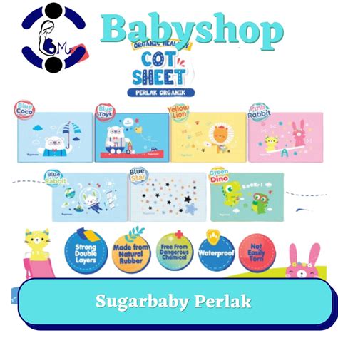 Jual Sugarbaby Organic Healty Cot Sheet Perlak Organik X Cm