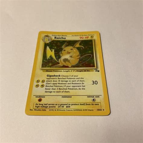 Verified Raichu Fossil Pokemon Cards Whatnot