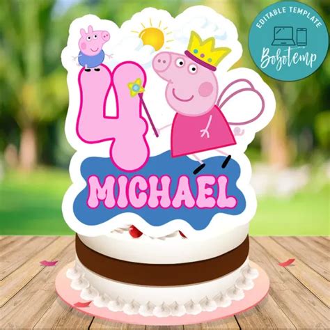 Peppa Pig Cake Topper Ubicaciondepersonas Cdmx Gob Mx