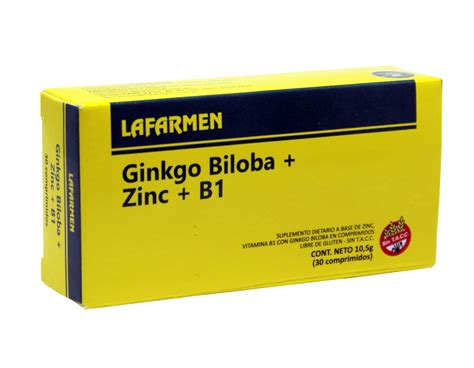 Ginkgo Biloba Zinc B Laboratorio Lafarmen