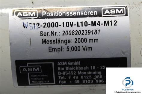 Asm Ws V L M M Position Sensor Platinum International