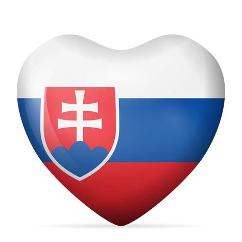 Premium Vector Heart Slovakia Flag