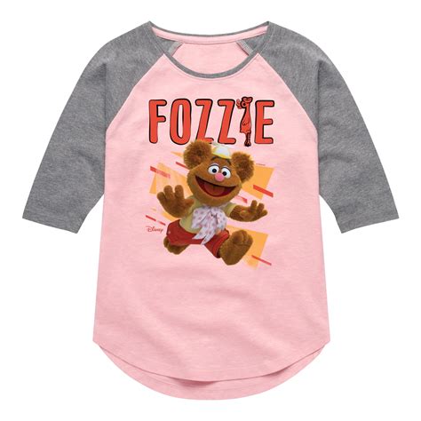 Muppet Babbies Baby Fozzie Toddler And Youth Girls Raglan Graphic T