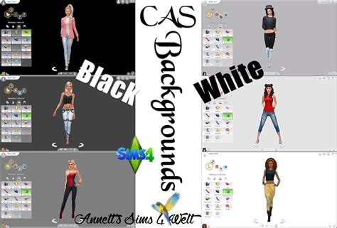 My Sims 4 Blog: Black and White CAS Backgrounds by Annett