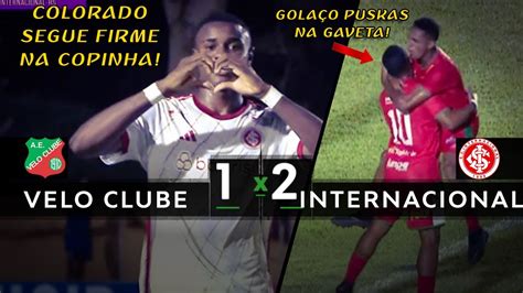 Velo Clube X Internacional Melhores Momentos Copinha 2024 YouTube