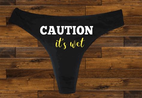 Caution Its Wet Honeymoon T Gag T Naughty Underwear X Rated Underwear Panties Thong