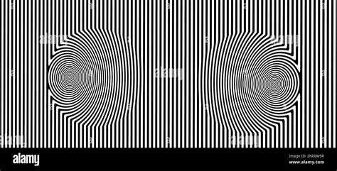 An Illustration Of An Optical Illusion Black And White Background With