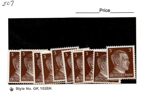 Germany Postage Stamp 507 Lot Mint 1941 World War 2 Hitler AB