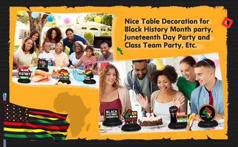 Amazon 9 Pcs Black History Month Centerpieces Black Honeycomb