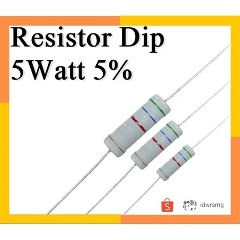 Jual R Resistor W K K Kiloohm Watt Toleransi Dip Shopee