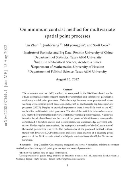 On Minimum Contrast Method For Multivariate Spatial Point Processes