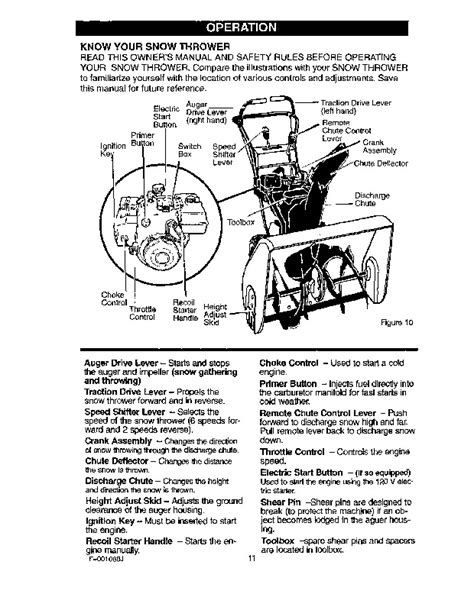 Craftsman Inch Snow Blower Owners Owners Manual English