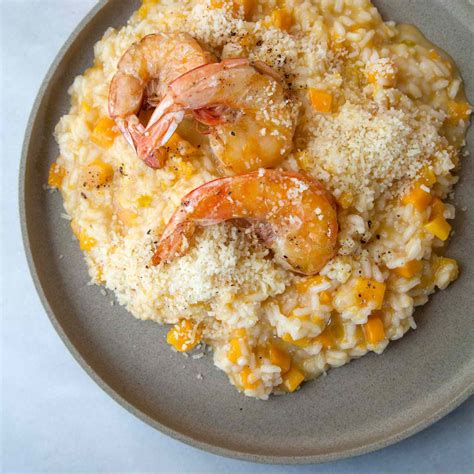 Butternut Squash Risotto with Shrimp Recipe - Sarah Bolla