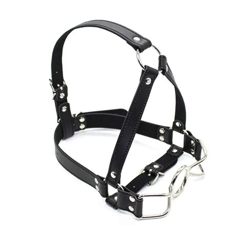 Metal Spider Ring Gag With Head Slave Harness Nose Hook Mouth Gags Sex Toys For Couple Adult