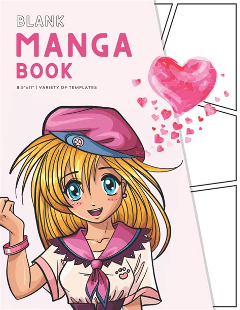 Kawaii Cute Anime Girl Blank Manga Sketchbook Create Your Own Manga