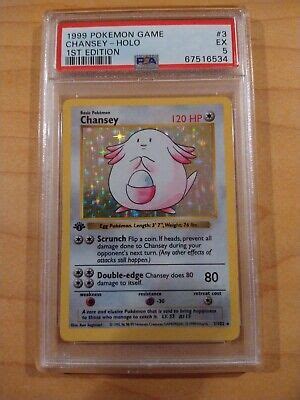 Pokémon Chansey Base Set 3 102 1st Edition Shadowless Holo Rare PSA 5