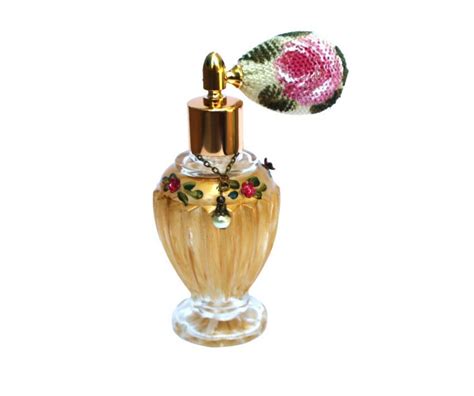 Romantic Vintage Style Glass Perfume Atomizer Spray Bottle Pretty Rose Bedroom Powder Room Decor