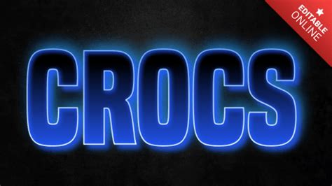 Crocs Efecto Azul Oscuro Generador De Efectos De Texto