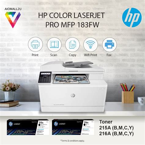 Hp Color Laserjet Pro Mfp M183fw Print Scan Copy Wireless Fax