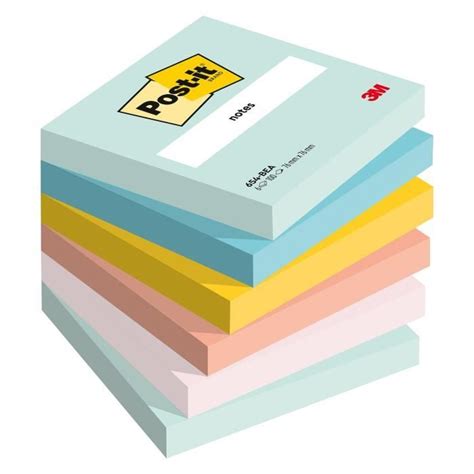 Notes Repositionnables Couleurs Beachside Post It 76 X 76 Mm Bloc De