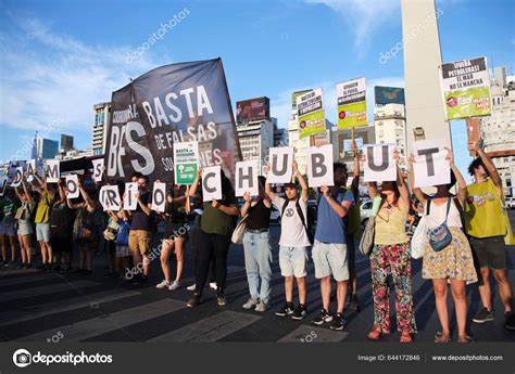 Buenos Aires Argentina Marzo 2023 Huelga Climática Global Jóvenes