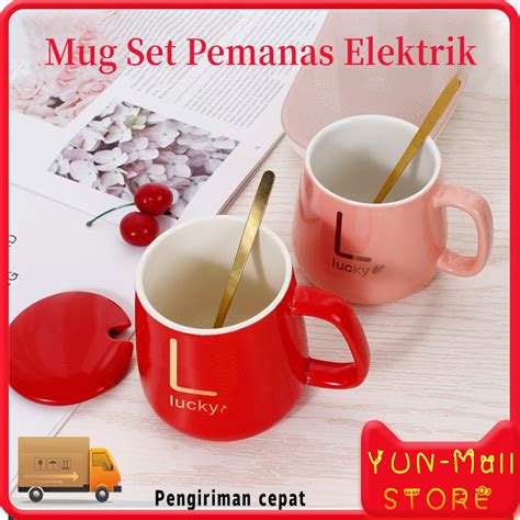 Jual COD Pengiriman CepatYUN Mall Mug Gelas Keramik Huruf Inisial