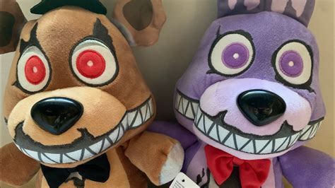 New Hot Topic Exclusive Fnaf Nightmare Freddy And Nightmare Bonnie Plush Review Youtube