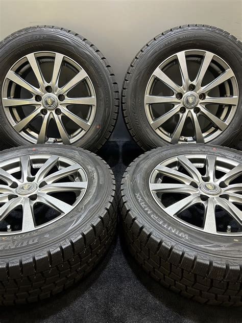 215 60R16 DUNLOP WINTER MAXX WM01 17年製 MANARAY 16インチ 6 5J 38 114 3 5H