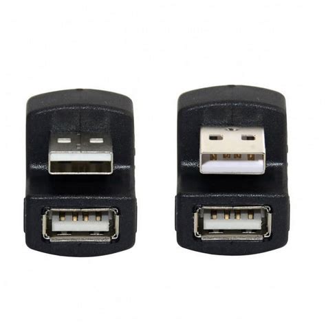 Cy 1 Set Up Down Angled Usb 20 Adapter A Male To Female Extension 180 Degree Black