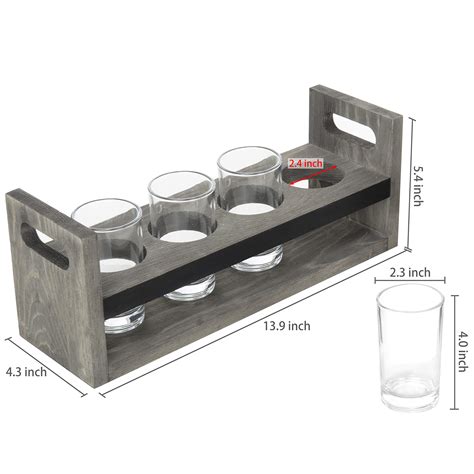 Myt 5 Piece Beer Flight Board Tasting Sampler Set With Chalkboard
