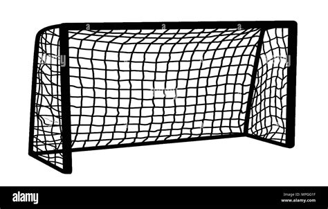 Soccer Goal On White Background Vector Illustration Stock Vector Image