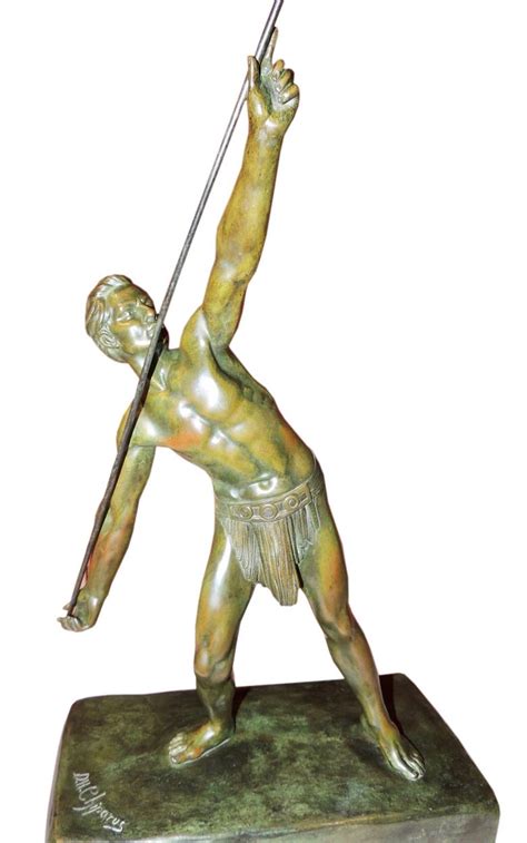 Demetre Chiparus Bronze Art Deco Sculpture The Javelin Thrower