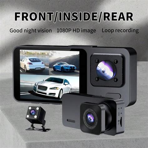 Vavupo Channel Car Dvr Hd P Lens Inside Vehicle Dash Cam Three