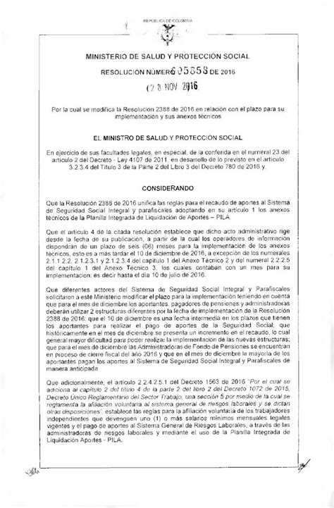 Pdf Rep Blica De Colombia Arlsura Reglamenta La Afiliaci N