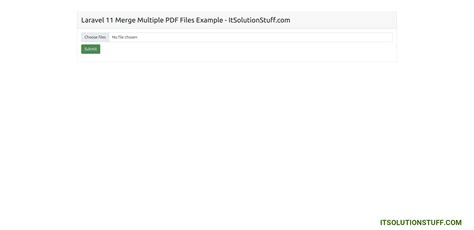 Laravel Merge Multiple Pdf Files Example Itsolutionstuff