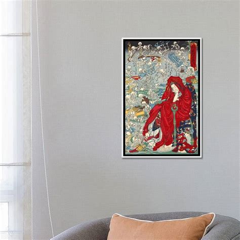 Icanvas Jigoku Dayu Hell Courtesan By Kawanabe Kyosai Framed Canvas