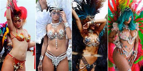 All Of Rihannas Crop Over Festival Outfits Rihanna Barbados Carnival Fashion