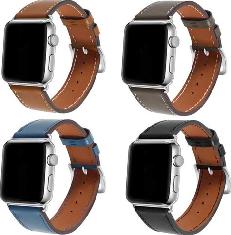 Pack Bandje Geschikt Voor Apple Watch Leren Bandje Voor De Iwatch