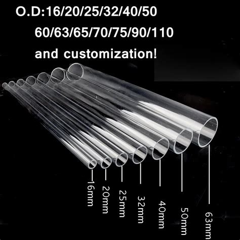 Pc Cm Long Od Mm Transparent Acrylic Pipe Tube Aquarium