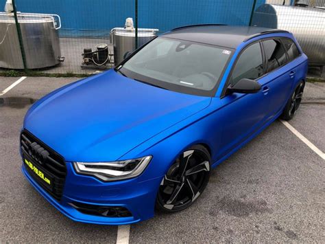 Folierung Wrap Foliranje Audi S Kpl In Chrom Blau X Matt X Carbon B