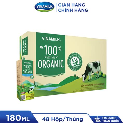 MiỄn PhÍ VẬn ChuyỂn Thùng 48 Hộp Sữa Tươi Hữu Cơ Vinamilk 100