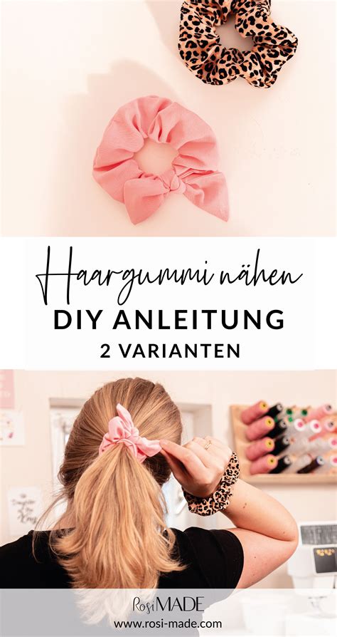 Scrunchie N Hen Haargummis Aus Stoffresten Selber Machen Rosimade