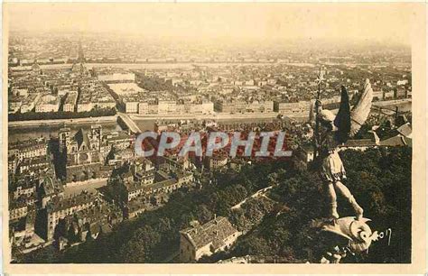 Carte Postale Ancienne Lyon Rhone La Douce France vue générale prise