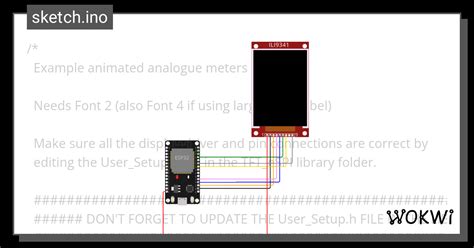 Esp32 TFT ESPI Test Wokwi ESP32 STM32 Arduino Simulator