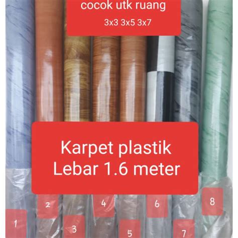 Karpet Plastik Vinyl Karpet Plastik Tebal Lebar Lantai 6m