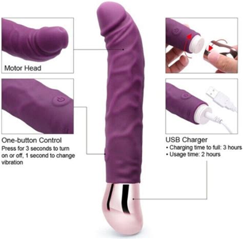 Women Rechargeable Multispeed Vibrator G Spot Dildo Rabbit Adult Toy